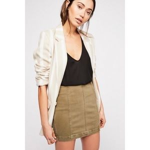 Free People Modern Femme Denim Mini in Army Green - size 8